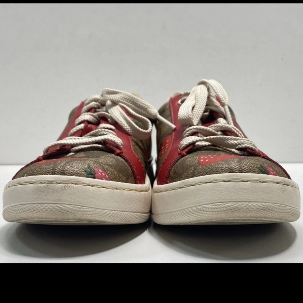 Coach Sneakers with Red Strawberry Design 6b - Picture 7 of 8